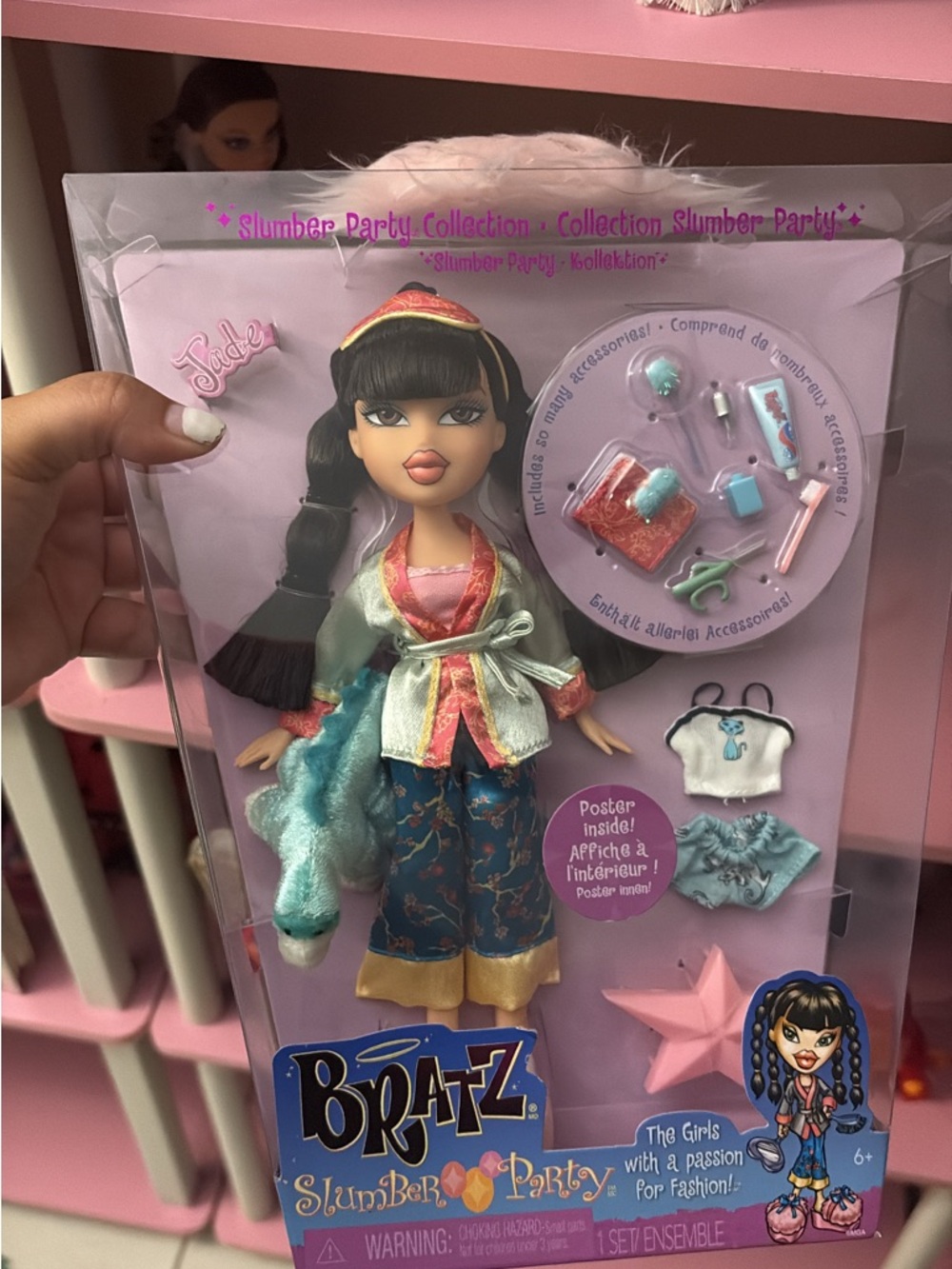 Slumber Party Jade Doll - Teal & Pink